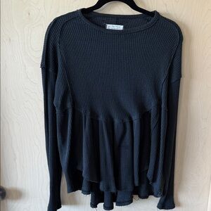 We the Free Oh My Babydoll thermal. Black.